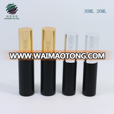 20ml 30ml black refillable empty perfume spray tube glass bottle