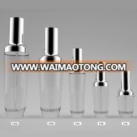 20ml 40ml 50ml 100ml 120ml With Silver Cap And Logo Printing Matte Black Coated Cosmetic Glass Lotion Bottle